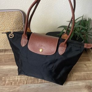 Longchamp Small Le Pliage black nylon tote (Read description)